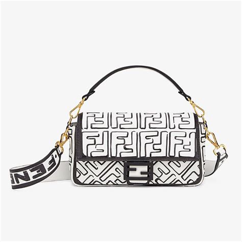 fendi black and white bag|Fendi wrist purse.